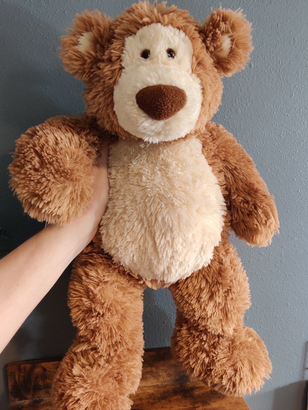 Gund Alfie Large Teddy Bear Plush Fuzzy Brown 19" Stuffed Animal Kids Toy Tan